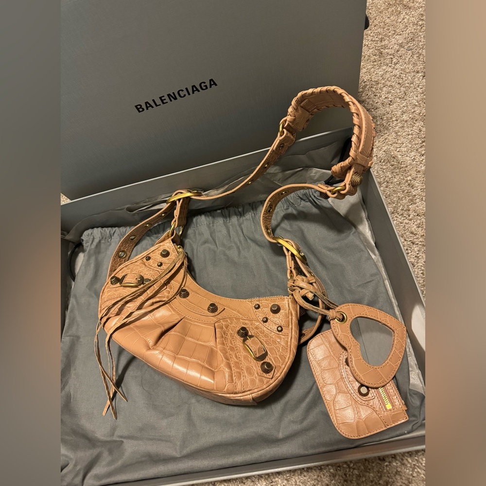 Balenciaga - Le Cagole XS Shoulder Bag Crocodile Embossed